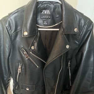 Black leather jacket